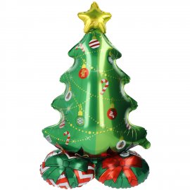 Globo Árbol de Navidad de Foil con Base 81 cm