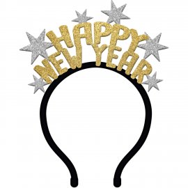 Tiara Shine Feliz Año Nuevo Black Gold