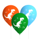 8 GLOBOS LATEX Funny Dinosaurs