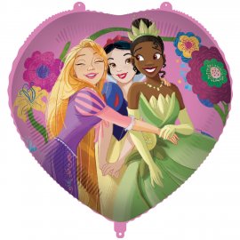 Globo Princesas Disney Corazón Foil 46Cm