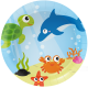 8 Platos 23 cm OCEAN CELEBRATION