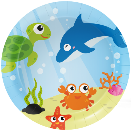 8 Platos 23 cm OCEAN CELEBRATION