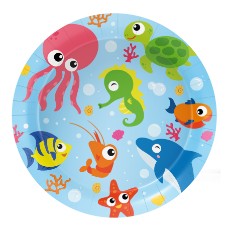 8 Platos 18 cm OCEAN CELEBRATION
