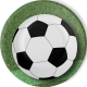 8 Platos 23 cm Sports Fanatic Soccer