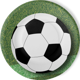 8 Platos 23 cm Sports Fanatic Soccer