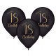 8 Globos Latex Elegant Negro 18 Años