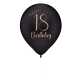 8 Globos Latex Elegant Negro 18 Años