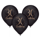 8 Globos Latex Elegant Negro 30 Años