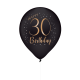 8 Globos Latex Elegant Negro 30 Años