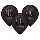 8 Globos Latex Elegant Negro 40 Años