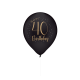 8 Globos Latex Elegant Negro 40 Años