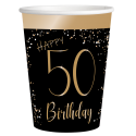 8 Vasos Elegant Negro 50 Años 250 ml