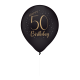 8 Globos Latex Elegant Negro 50 Años