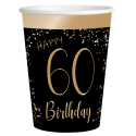 8 Vasos Elegant Negro 60 Años 250 ml