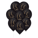 8 Globos Latex Elegant Negro 60 Años