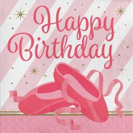 16 Servilletas 33 cm Happy Birthday Twinkle Toes