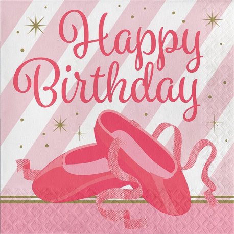 16 Servilletas 33 cm Happy Birthday Twinkle Toes