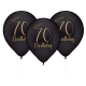 8 Globos Latex Elegant Negro 70 Años