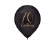 8 Globos Latex Elegant Negro 70 Años