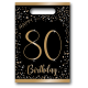 8 Bolsas Rectangulares Elegant Negro 80 Años