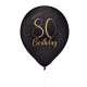 8 Globos Latex Elegant Negro 80 Años