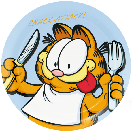 8 Platos 23 Cm Garfield