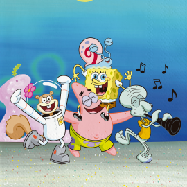 20 Servilletas 33 cm Bob Esponja
