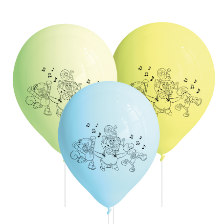 8 Globos Latex Bob Esponja