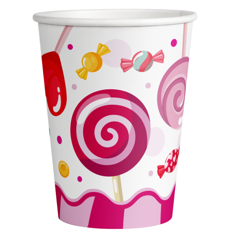 8 Vasos 236 ml CANDY BOUQUET