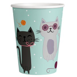 8 Vasos 0,266 L. Purr-Fect Party