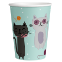8 VASOS CATS PARTY 250 ml