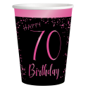 8 Vasos Elegant Pink 70 años