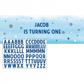 Banner Personalizable Con Stickers One Little Star - Boy