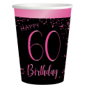 8 Vasos Elegant Pink 60 años