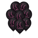 8 Globos Latex Elegant Pink 60 años