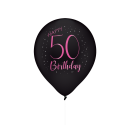8 Globos Latex Elegant Pink 50 años