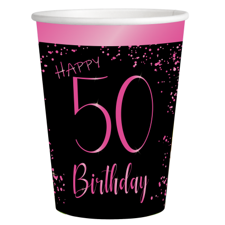8 Vasos Elegant Pink 50