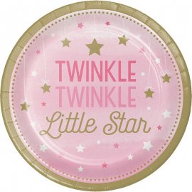 8 Platos 23 cm One Little Star - Girl