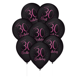 8 Globos Latex Elegant Pink 30