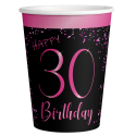 8 Vasos Elegant Pink 30 años