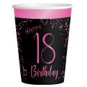 8 Vasos Elegant Pink 18 años 250 ml