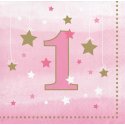 16 SERVILLETAS 25 CM 1ER AÑO ONE LITTLE STAR - GIRL