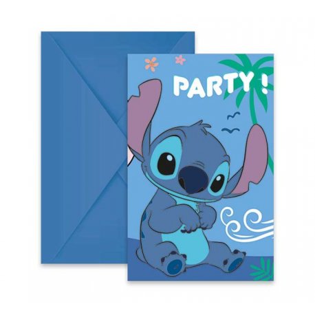 6 Invitaciones Stitch