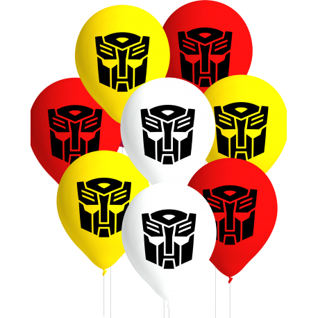 8 Globos Latex Transformers