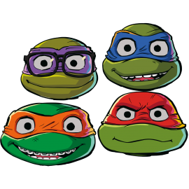 6 Caretas Tortugas Ninja