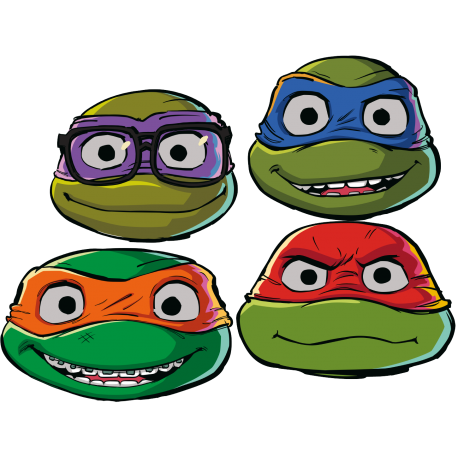 6 Caretas Tortugas Ninja