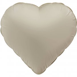 Globo Foil Corazón Creamy Latte Mate 45 cm