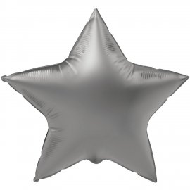 Globo Foil Estrella Moonlight Silver Satinado 45 cm