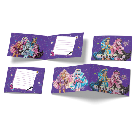 6 Invitaciones Monster High