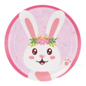 8 Platos 18 cm 1ST BIRTHDAY BUNNY